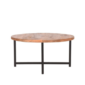 Massivholz Tisch Couchtisch Beistelltisch rund LABEL51 Dex 80x80x40 cm