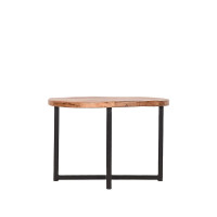 Massivholz Tisch Beistelltisch Couchtisch rund LABEL51 Dex 60x60x40 cm
