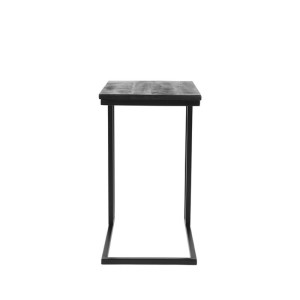 Massivholz Tisch Laptoptisch Beistelltisch Telefontisch Blumensäule eckig schwarz/schwarz Metall LABEL51 Move 30x50x62 cm
