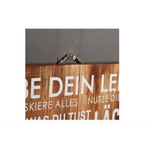 Deko-Wandbild LÄCHLE 40x60cm Vintage Shabby Spruch Massiv Holz Spruchbild