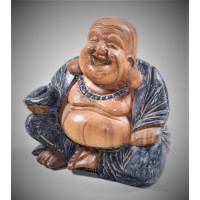 Schöner Happy BUDDAH FENG SHUI Dekofigur Deko Skulptur Suarholz