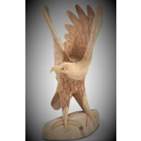 Adler Statue aus Holz kunstvoll geschnitzt 40cm