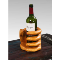 Flaschenhalter Weinflaschenhalter Hand Holz 15cm Natur