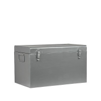 Truhe Kiste Koffer Aufbewahrung Vintage Grau Metall LABEL51 verschiedene Größen