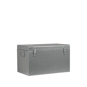 Truhe Kiste Koffer Aufbewahrung Vintage Grau Metall LABEL51 Größe S 30x15x20 cm