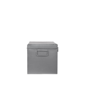 Truhe Kiste Koffer Aufbewahrung Vintage Grau Metall LABEL51 Größe L 50x30x30 cm