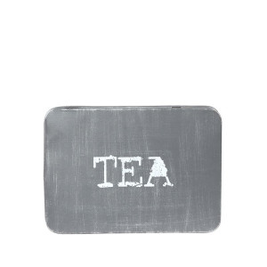 Tee Box Kiste Aufbewahrung Dose eckig Metall LABEL51 Farbe Grau