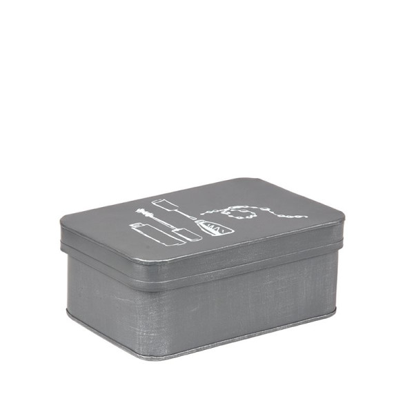 Kosmetikbox Schmuckbox Box Kiste Kosmetik Schmuck Aufbewahrung Metall LABEL51 Farbe Grau