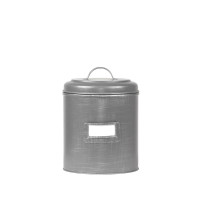 Vorratsdose Aufbewahrung Behälter Dose rund Metall Grau LABEL51 verschiedene Größen