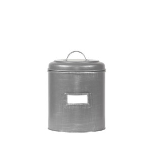 Vorratsdose Aufbewahrung Behälter Dose rund Metall Grau LABEL51 Größe M (14x14x20 cm)