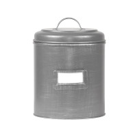 Vorratsdose Aufbewahrung Behälter Dose rund Metall Grau LABEL51 Größe XXL (21x21x29 cm)